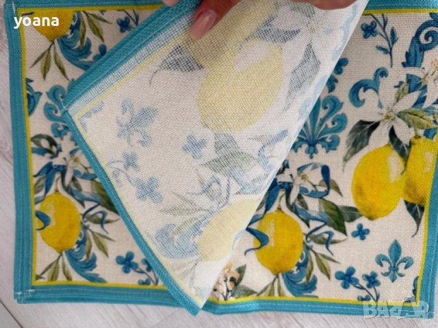 4 броя лимонени постелки за маса / подложки, снимка 4 - Други стоки за дома - 51149022