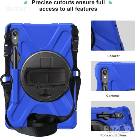 ProCase здрав калъф за Galaxy Tab S10 Lite 2025/S10 FE/S9 FE/S9/S8/S7 11", син, снимка 5 - Таблети - 53606948