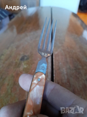 Стара сгъваема вилица П.Денев, снимка 5 - Други ценни предмети - 53433215