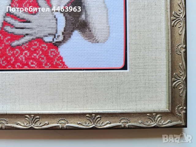 гоблен ,,Флирт ", 30/30 см, снимка 14 - Гоблени - 50851784