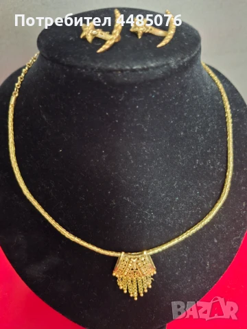 ЗЛАТЕН ДАМСКИ КОМПЛЕКТ 22К. , снимка 5 - Бижутерийни комплекти - 51029219