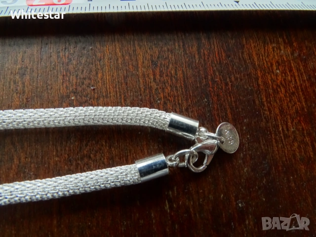 Посребрено дамско колие, снимка 4 - Колиета, медальони, синджири - 53622107