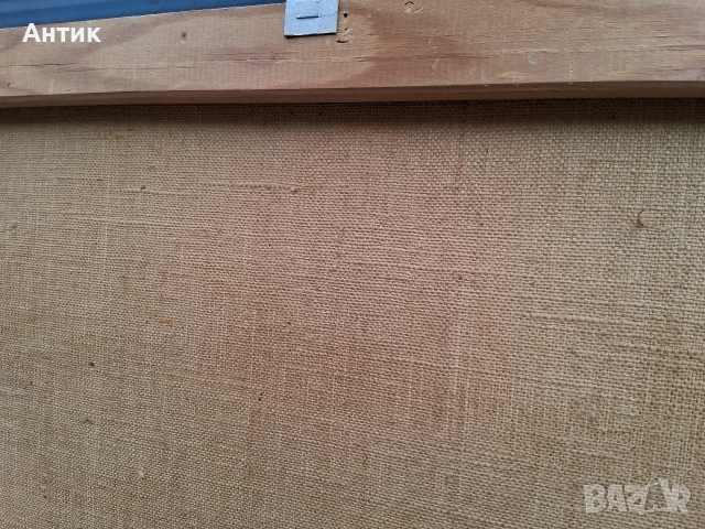 Красива Стара Картина Живопис Маслени Бои на Платно Канава, снимка 8 - Антикварни и старинни предмети - 53772607