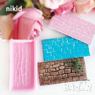 Имитация плочки тухли текстура силиконов молд форма борд декорация украса торта фондан шоколад