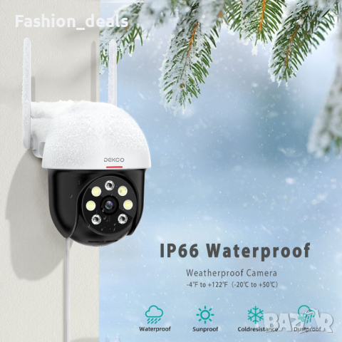 Нова външна камера с нощно виждане, движение сигнал, Наблюдение Охрана, снимка 4 - Камери - 36282993