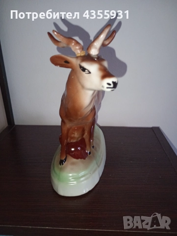 Голям стар порцелан фигура елен стар български порцелан статуетка , снимка 7 - Антикварни и старинни предмети - 52692138