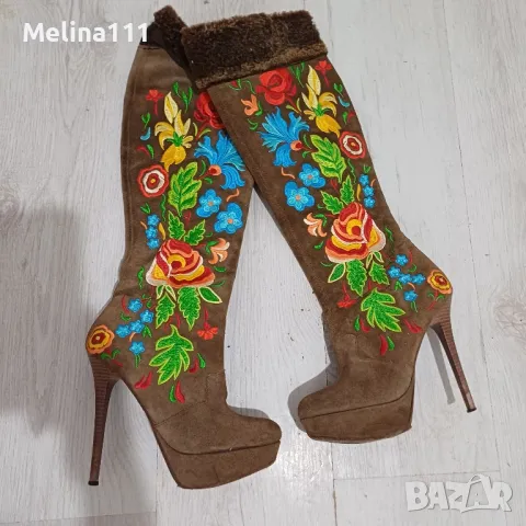 ботуши елегантни с бродерия 