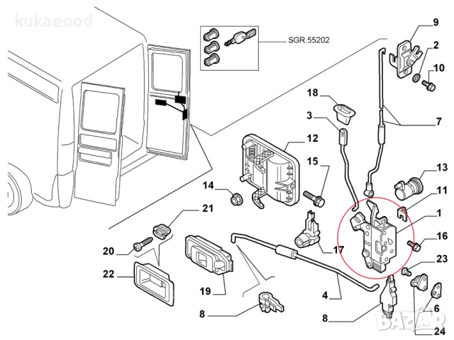 Брава за багажник за (задна дясна врата) за Peugeot Boxer 1, снимка 5 - Части - 44613133