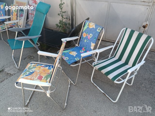 сгъваем алуминиев стол за плаж, шезлонг, туристически стол