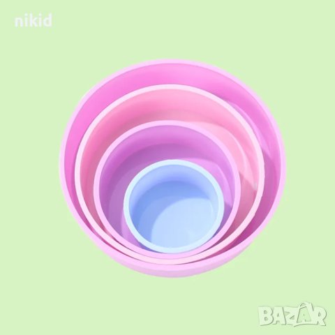  Кръгла кръг силиконова форма за направа печене кекс торта блат сладкиш десерт силиконов молд тава , снимка 5 - Съдове за готвене - 41382989