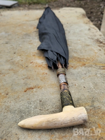 Антикварен Чадър Англия 1890г , снимка 3 - Антикварни и старинни предмети - 52126757