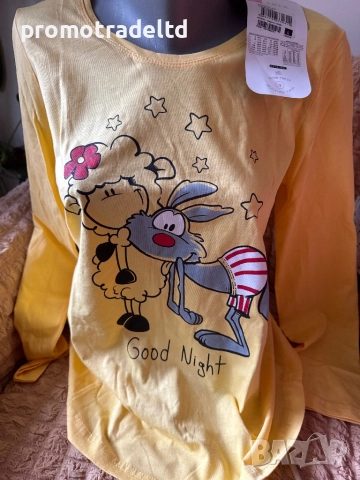 Качествена дамска пижама Vienetta трико дълъг ръкав панталон