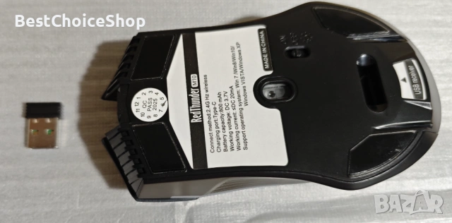 RedThunder Безжичен гейминг комплект клавиатура и мишка 3200 DPI Батерия 3000mA, снимка 4 - Клавиатури и мишки - 53120001