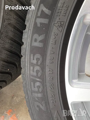 Комплект 17" джанти Autec Valenti с зимни гуми Semperit 215/55 R17 (DOT 2023), снимка 4 - Гуми и джанти - 56082274