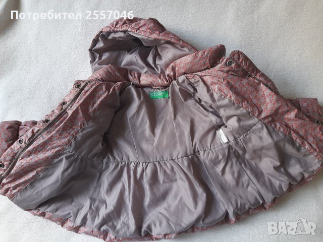 Зимно яке Benetton 12 м и апрески 22 номер, снимка 3 - Бебешки якета и елеци - 42637737