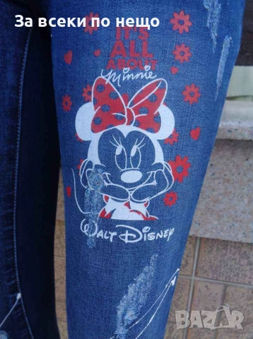 Minnie Mouse Дамски Дънки Мини Маус Код SV-26, снимка 2 - Дънки - 52499433