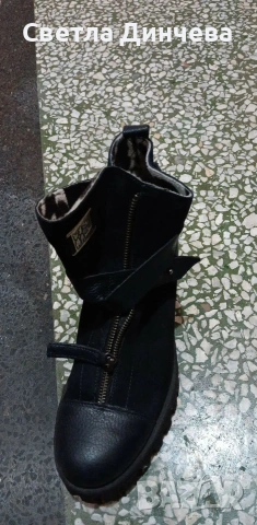 боти естествена кожа, снимка 2 - Дамски боти - 53194632