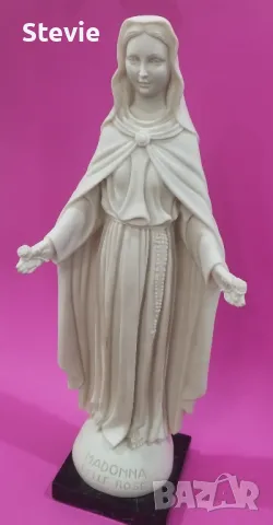 Голяма статуетка от алабастър - Мадоната с розите, снимка 4 - Декорация за дома - 48349812
