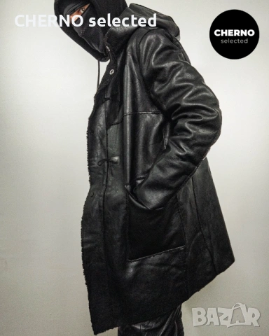 Мъжко дълго шерпа яке • палто тип дъфъл от изкуствена кожа CINQUE Faux Leather Dufflecoat - L , снимка 10 - Якета - 53670123