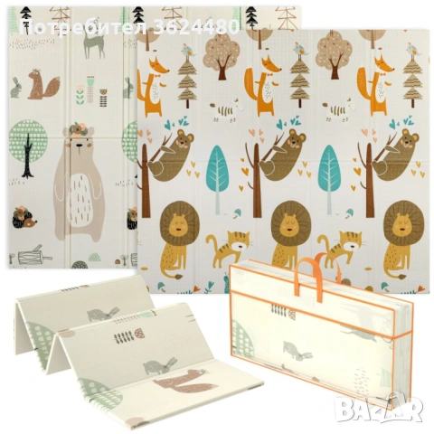 Сгъваема постелка килимче за игра 4840, снимка 9 - Други - 53276658