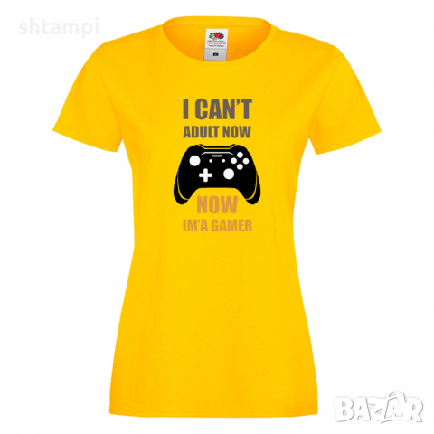 Дамска тениска I Can't Adult Now, снимка 7 - Тениски - 36191302