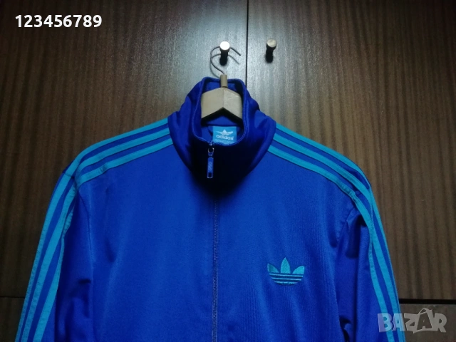 Adidas Originals Blue Firebird оригинално горнище размер М, снимка 4 - Спортни дрехи, екипи - 53329596