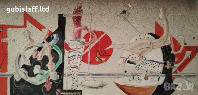 Картина, композиция, худ. Николай Панайотов, 2008 г., снимка 2 - Картини - 49935645