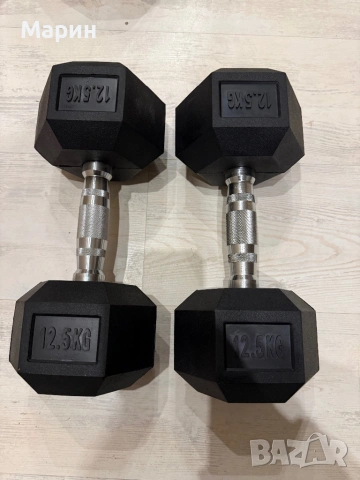 Хексагонални дъмбели, снимка 4 - Фитнес уреди - 53136541