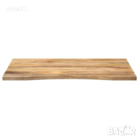 vidaXL Плот за бюро с извивка 100x80x2,5 см грубо мангово дърво масив, снимка 2 - Бюра - 56147325