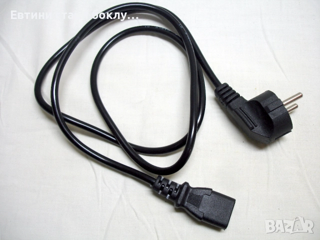 Захранващ кабел за компютър, телевизор, 1,2 м. черен, снимка 6 - Кабели и адаптери - 52595876