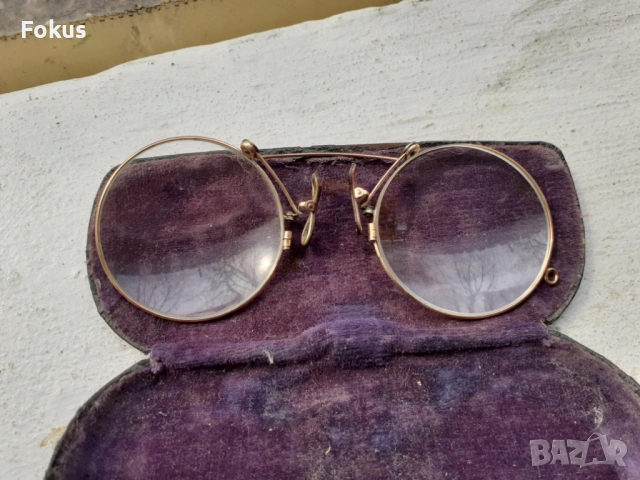 Стари очила с позлата Пенсне, снимка 5 - Антикварни и старинни предмети - 53498927