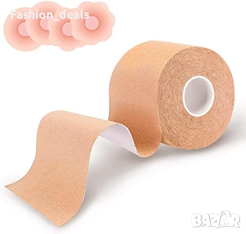 Нова Самозалепваща лента за гърди с 4бр. капачки за зърна Многократно използване 