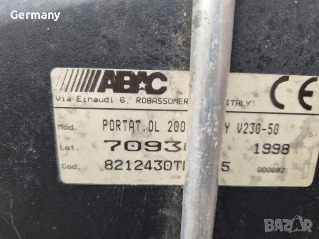 италянски компресор abac 24л., снимка 6 - Компресори - 49715541