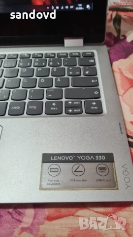 Лаптоп LENOVO YOGA -330 тьчскрин  цена 60 евро, снимка 3 - Лаптопи за дома - 53710535