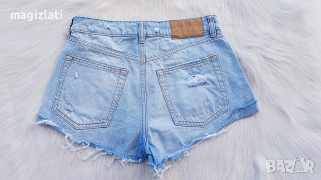 Къси дънкови панталони H&M с висока талия размер S, снимка 4 - Къси панталони и бермуди - 40998268