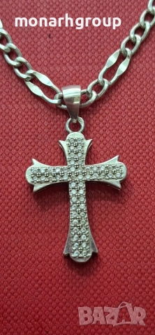 Сребърна верижка с висулка, снимка 3 - Колиета, медальони, синджири - 52808628