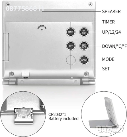 НОВ СВЕТЕЩ ЧАСОВНИЦИК.ПОСТОЯННО СВЕТЕЩИ LED ЧАСОВНИЦИ НА ТОК ТЕРМОМЕТЪР БУДИЛНИК SVETESHT CHASOVNIK+, снимка 15 - Други - 51635040