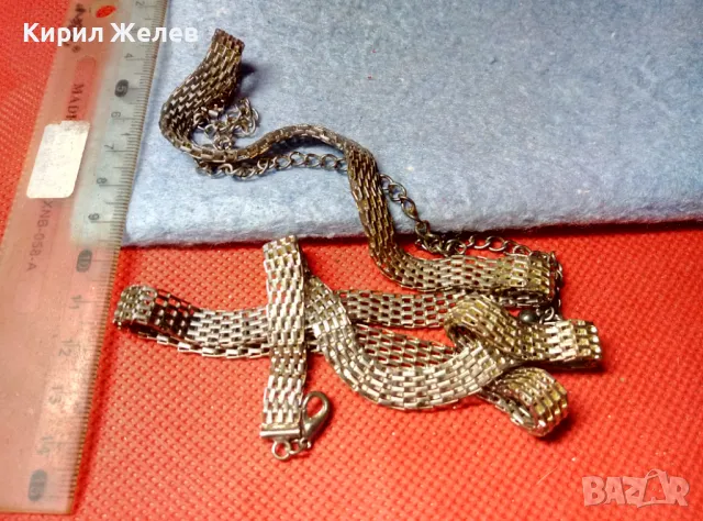 ШАРМАНТНО ПОСРЕБРЕНО ДАМСКО ВИНТИДЖ АРТ КОЛАНЧЕ от БЛАГОРОДНА СТОМАНА 47452, снимка 5 - Колани - 47336438