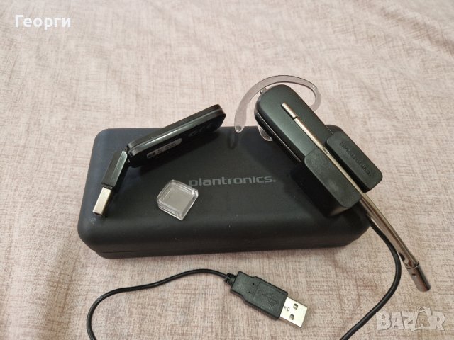 Безжична слушалка Plantronics d100a + USB адаптер, снимка 4 - Слушалки за компютър - 41754742