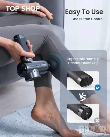 Професионален RENPHO Масажиращ пистолет с топлина за дълбок масаж, снимка 5 - Медицинска апаратура - 48773731