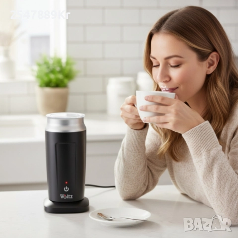 Уред за мляко Voltz OV51176A – 3 в 1: топла или студена млечна пяна и загряване, 500W, 240 мл , снимка 2 - Други - 52231382