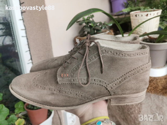 Мъжки обувки естествен велур , снимка 3 - Ежедневни обувки - 53739681