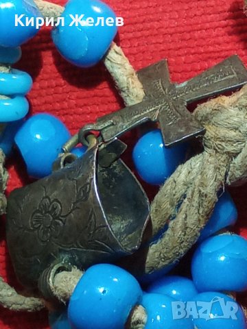 УНИКАЛНО РЯДКА СТАРИННА ХРИСТИЯНСКА БРОЕНИЦА ЦВЕТНО СТЪКЛО САЧАН БРОНЗ - РЪЧНО ОРНАМЕНТИРАНИ 27865, снимка 4 - Антикварни и старинни предмети - 37115989