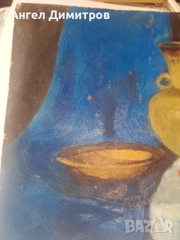 Найден Петков маслена картина двустранна , снимка 4 - Картини - 53691372