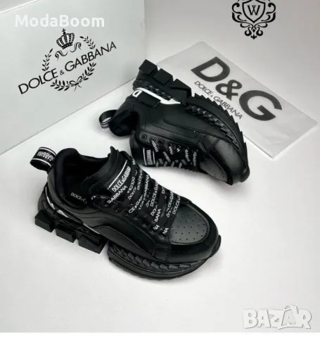 Dolce & Gabbana черни дамски маратонки, снимка 2 - Маратонки - 48816888