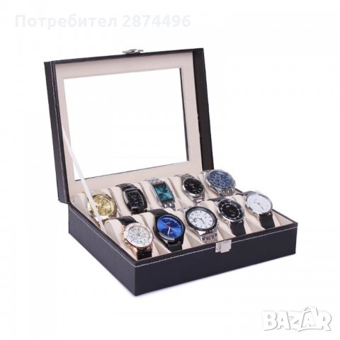 2100 Кожена кутия за 10 часовника, снимка 2 - Подаръци за мъже - 35794681