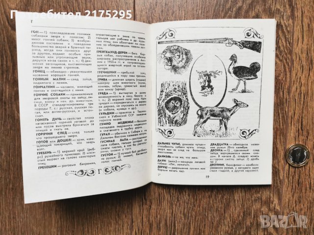 речник на ловеца-1972г.- руско издание, снимка 4 - Чуждоезиково обучение, речници - 35927662