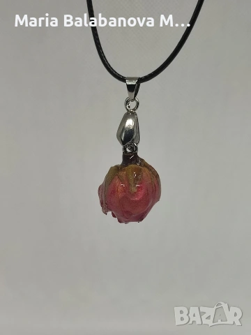 Бижута от естествени цветя и епоксидна смола , снимка 2 - Бижутерийни комплекти - 53367348