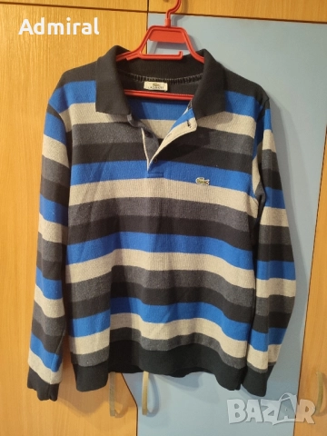 Оригинална мъжка раирана блуза Lacoste 