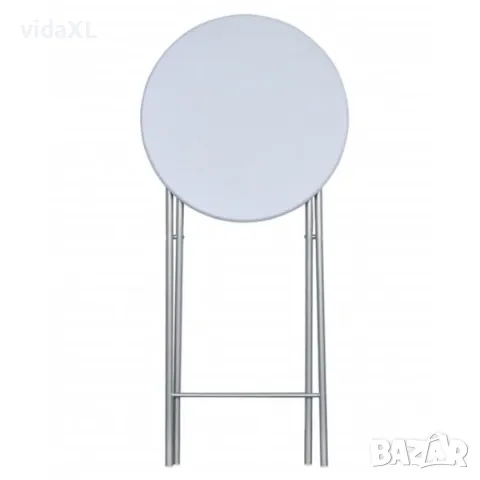vidaXL Комплект бар маси с МДФ плот, 4 броя, бял(SKU: 60650), снимка 2 - Маси - 56010498